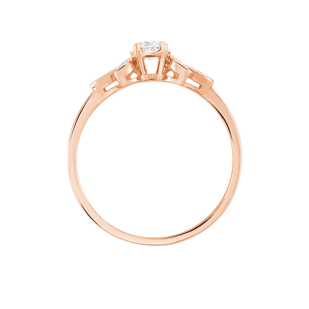 Bague Solitaire Alicea Or Rose Diamant - Bagues solitaires Femme | Histoire d’Or