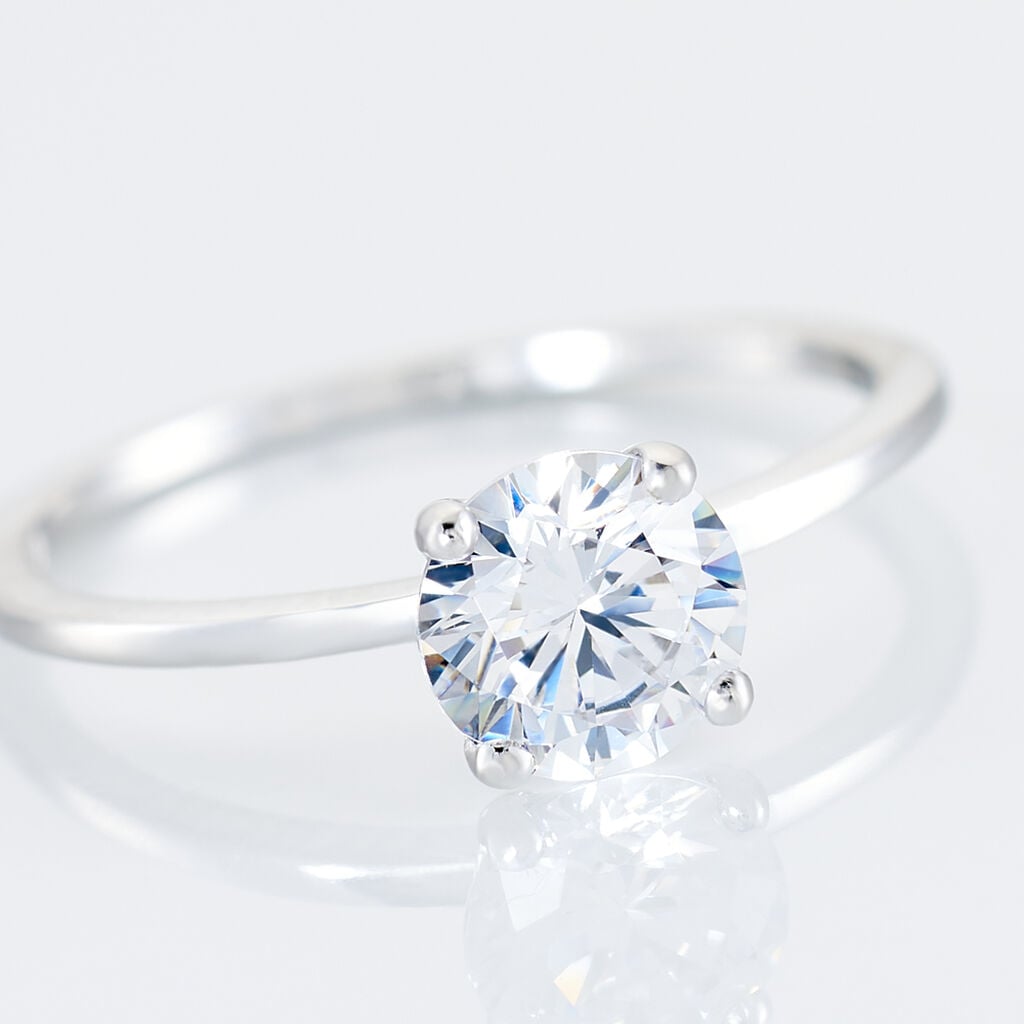 Bague Solitaire Gatiane Argent Oxyde De Zirconium - Bagues solitaires Femme | Histoire d&rsquo;Or
