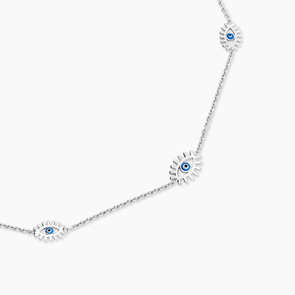 Collier Parad'eyes Argent Blanc - Colliers fantaisie Femme | Histoire d’Or