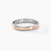 Alliance Argent Bicolore Nolan - Alliances Homme | Histoire d’Or