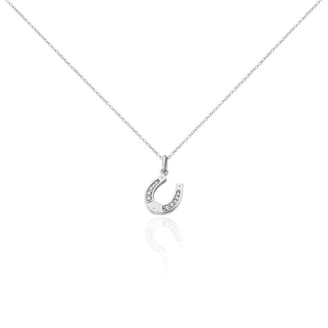 Collier Argent Blanc Centaures Oxyde De Zirconium - Ras de cou Femme | Histoire d&rsquo;Or