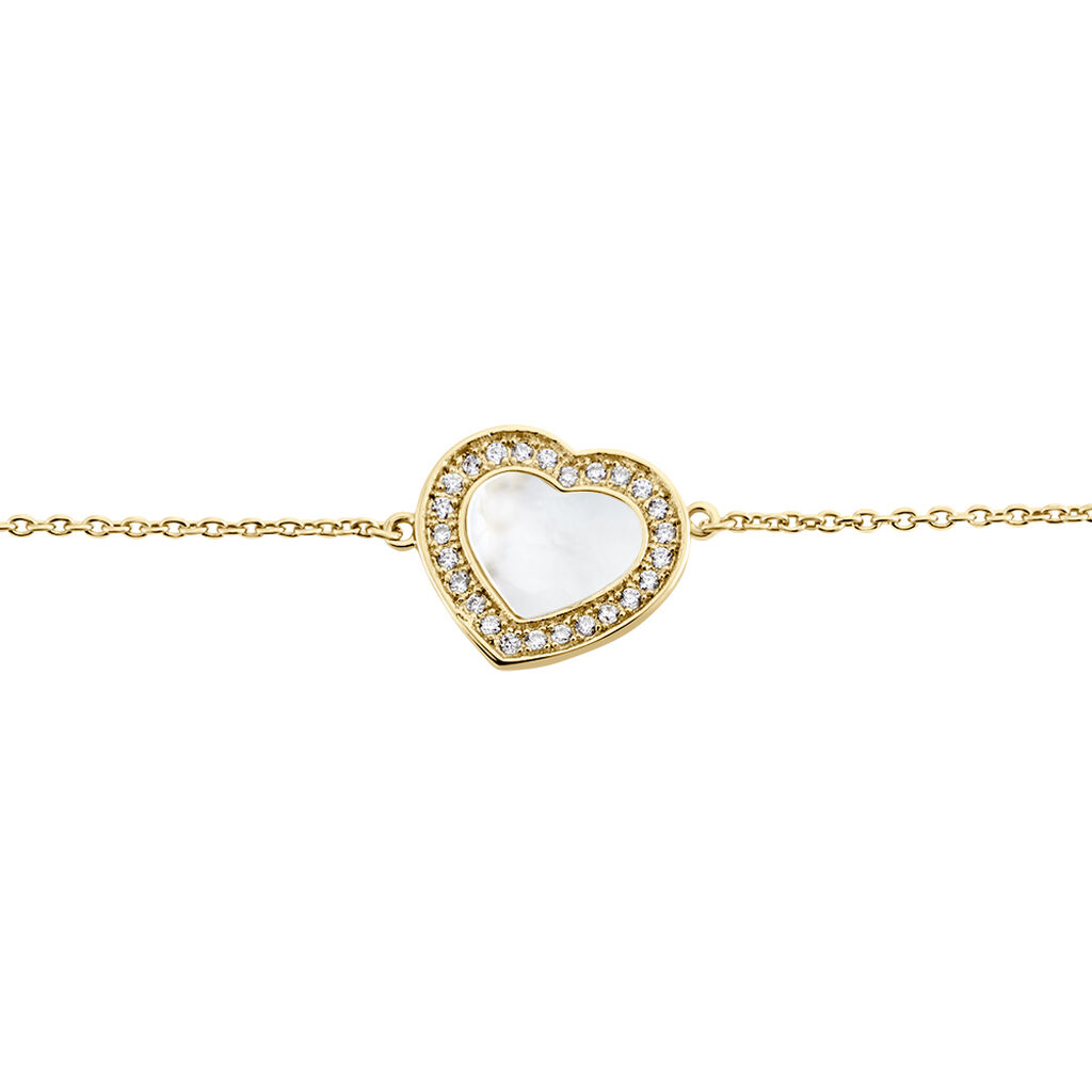 Bracelet Plaqué Or Jaune Aludra Nacre Oxydes De Zirconium - Bracelets fantaisie Femme | Histoire d’Or