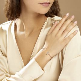Bracelet Jonc Tea Argent Blanc Oxyde De Zirconium - Bracelets fantaisie Femme | Histoire d’Or