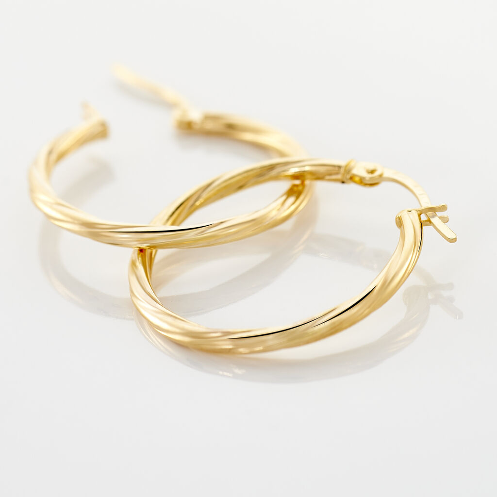 Créoles Youri Or Jaune - Boucles d'oreilles créoles Femme | Histoire d’Or