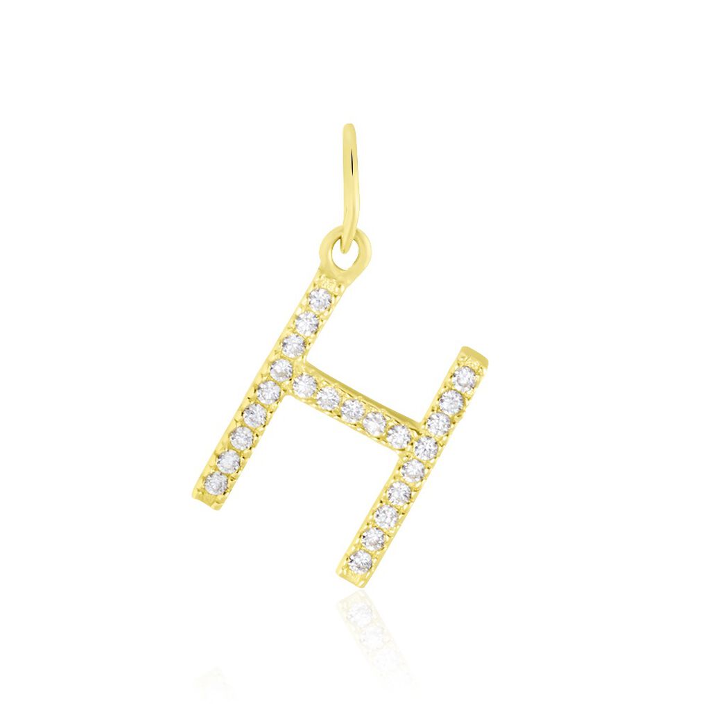 Pendentif Lettre H Or Jaune Oxyde - Pendentifs Famille | Histoire d&rsquo;Or