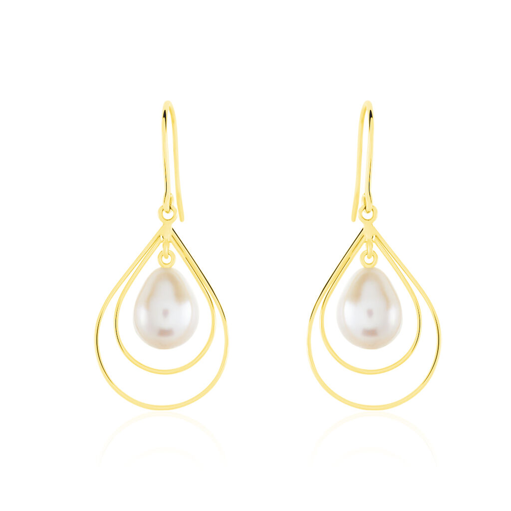 Boucles D'oreilles Pendantes Martyna Or Jaune Perle De Culture - Boucles d'oreilles pendantes Femme | Histoire d’Or