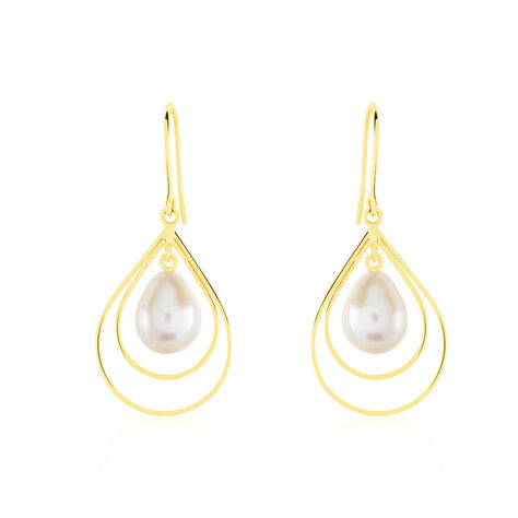 Boucles D'oreilles Pendantes Martyna Or Jaune Perle De Culture - Boucles d'oreilles pendantes Femme | Histoire d’Or