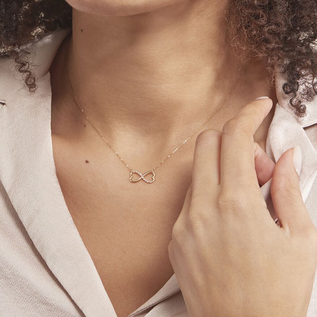 Collier Or Jaune Ilyas Oxyde De Zirconium - Colliers Femme | Histoire d’Or