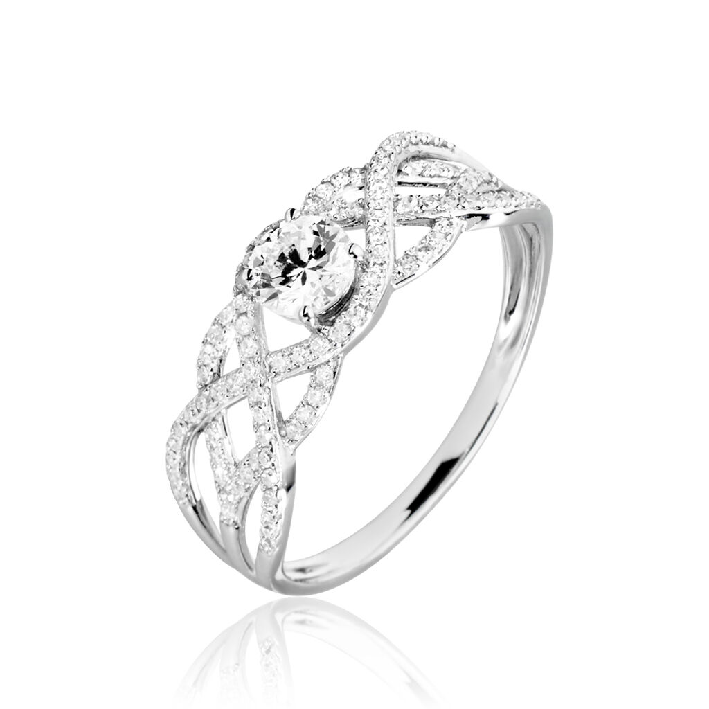 Bague Solitaire Kendra Or Blanc Diamant - Bagues solitaires Femme | Histoire d’Or