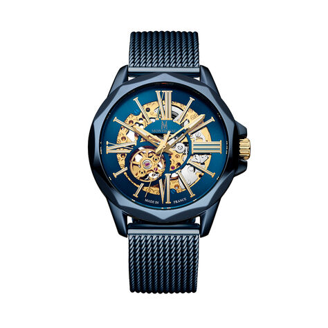 Montre Montignac Round Auto Bleu - Nouveautés Homme | Histoire d’Or