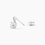 Boucles D'oreilles Pendantes Idylla Argent Blanc Oxyde De Zirconium - Boucles d'oreilles fantaisie Femme | Histoire d&rsquo;Or