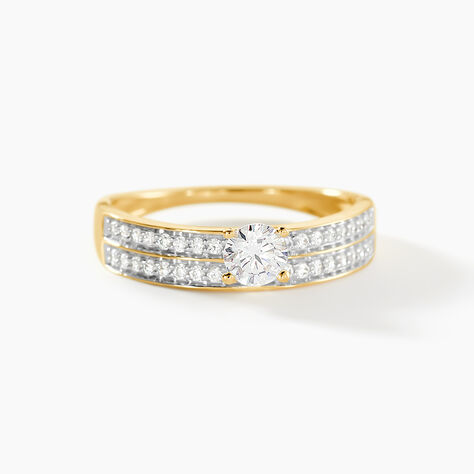 Bague Or Jaune Judita Oxyde De Zirconium - Bagues solitaires Femme | Histoire d&rsquo;Or