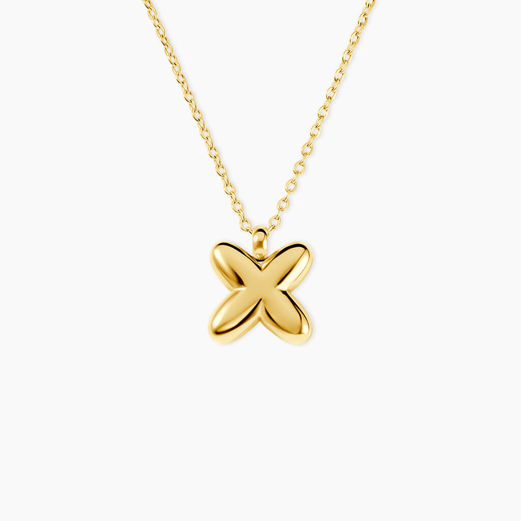 Collier Feliciane Acier Dor&eacute; - Cadeaux de naissance Femme | Histoire d&rsquo;Or