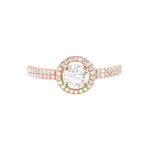 Bague Garine Or Rose Oxyde De Zirconium - Bagues solitaires Femme | Histoire d&rsquo;Or