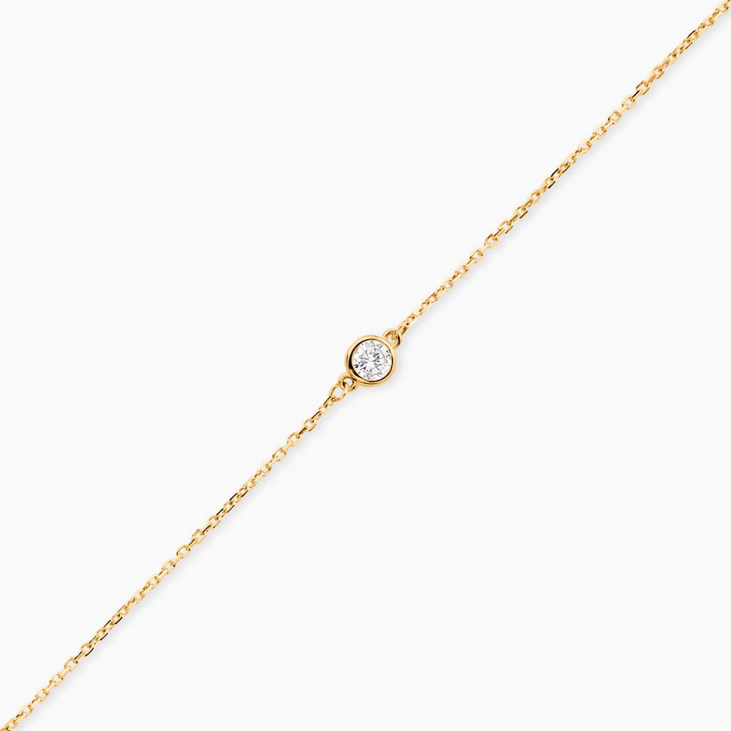 Bracelet Barabal Or Jaune Oxyde De Zirconium - Bracelets Femme | Histoire d&rsquo;Or