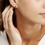 Bijoux D'oreilles Emotion Or Jaune Rubis Diamant - Clous d'oreilles Femme | Histoire d&rsquo;Or