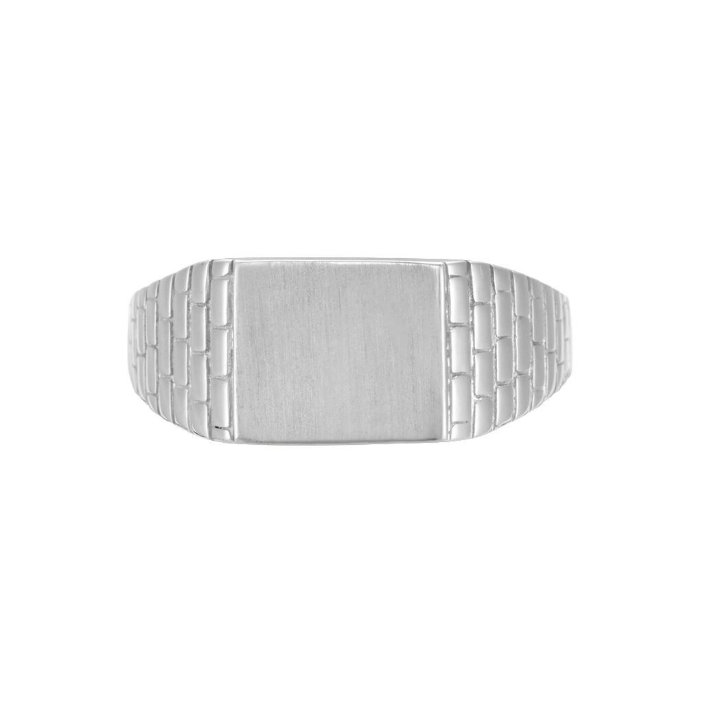 Chevalière Argent Blanc Corentyn - Chevalières Homme | Histoire d’Or