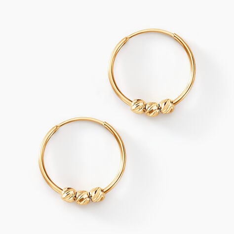 Créoles Aurelya Or Jaune - Boucles d'oreilles créoles Femme | Histoire d’Or
