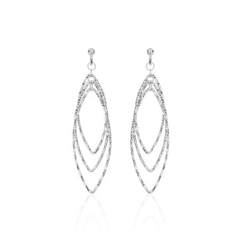 Boucles D'oreilles Pendantes Shiny Argent Blanc - Boucles d'oreilles fantaisie Femme | Histoire d’Or