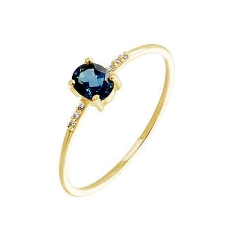Bague Or Jaune Jehane Topaze Oxydes De Zirconium - Bagues solitaires Femme | Histoire d’Or