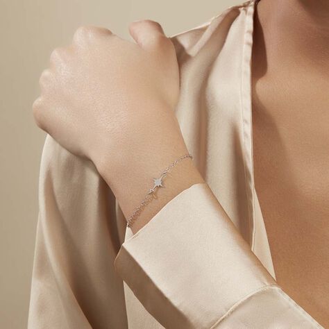 Bracelet Wiem Argent Blanc - Bracelets Femme | Histoire d’Or