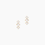 Boucles D'Oreilles Puces Maelly Plaqu&eacute; Or Jaune Oxyde De Zirconium - Boucles d'oreilles empierr&eacute;es Femme | Histoire d&rsquo;Or