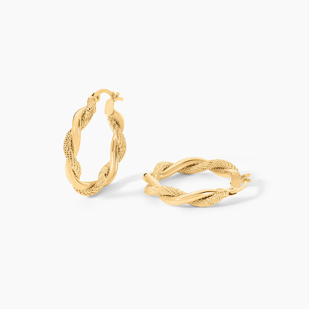 Cr&eacute;oles Deniece Or Jaune - Boucles d'oreilles cr&eacute;oles Femme | Histoire d&rsquo;Or