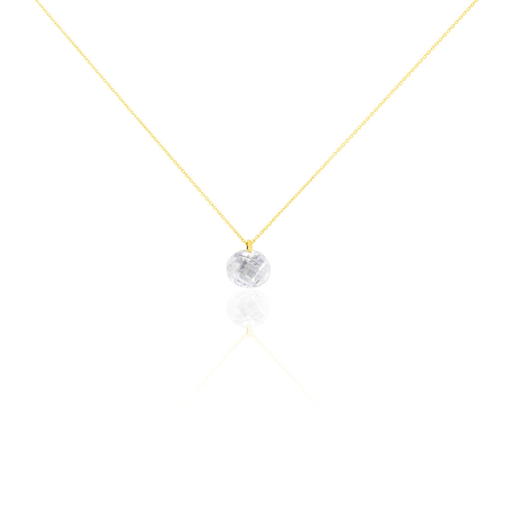 Collier Or Jaune Ludmille Oxyde De Zirconium - Colliers Femme | Histoire d’Or