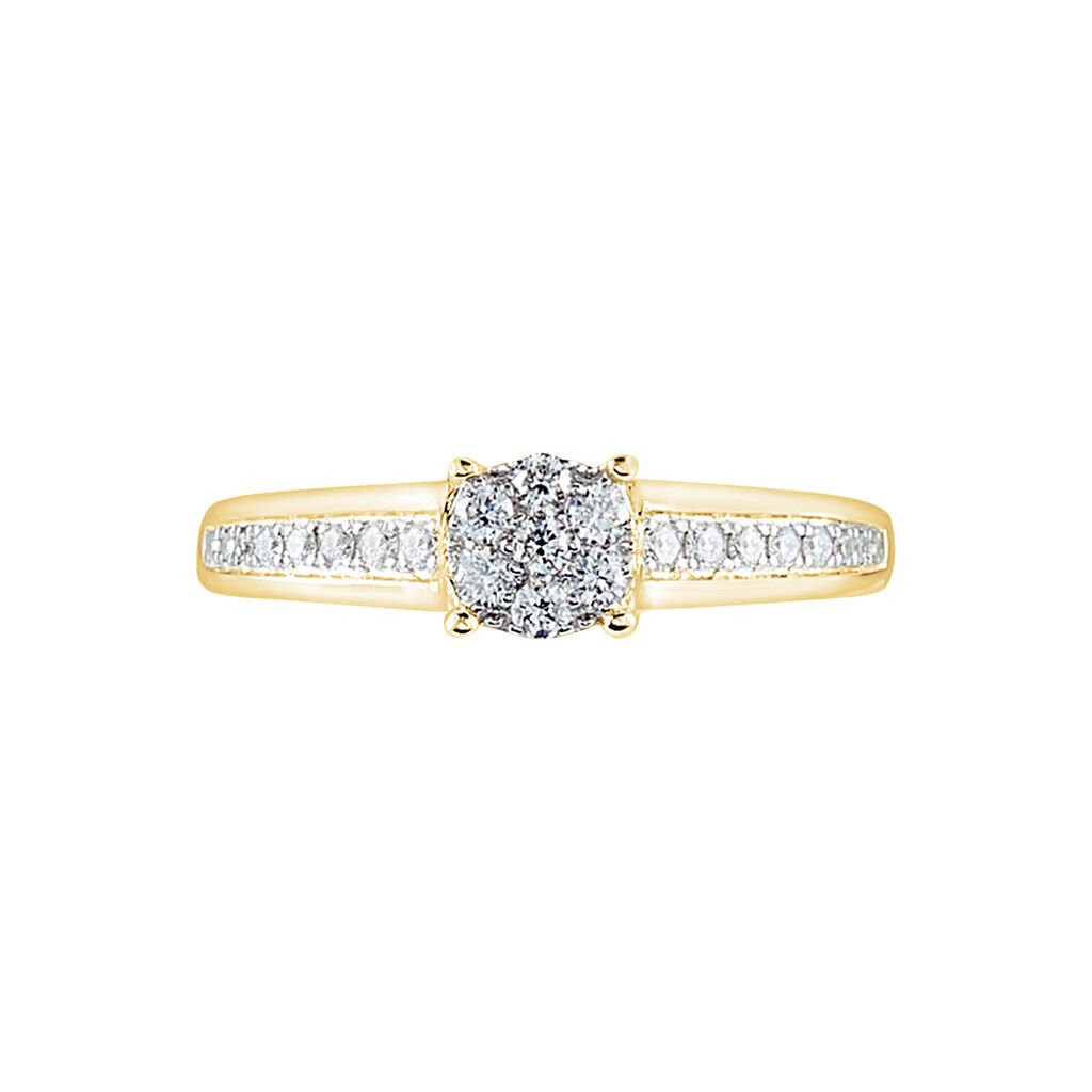 Bague Or Jaune Multi Pierres Diamants - Bagues avec pierre Femme | Histoire d’Or