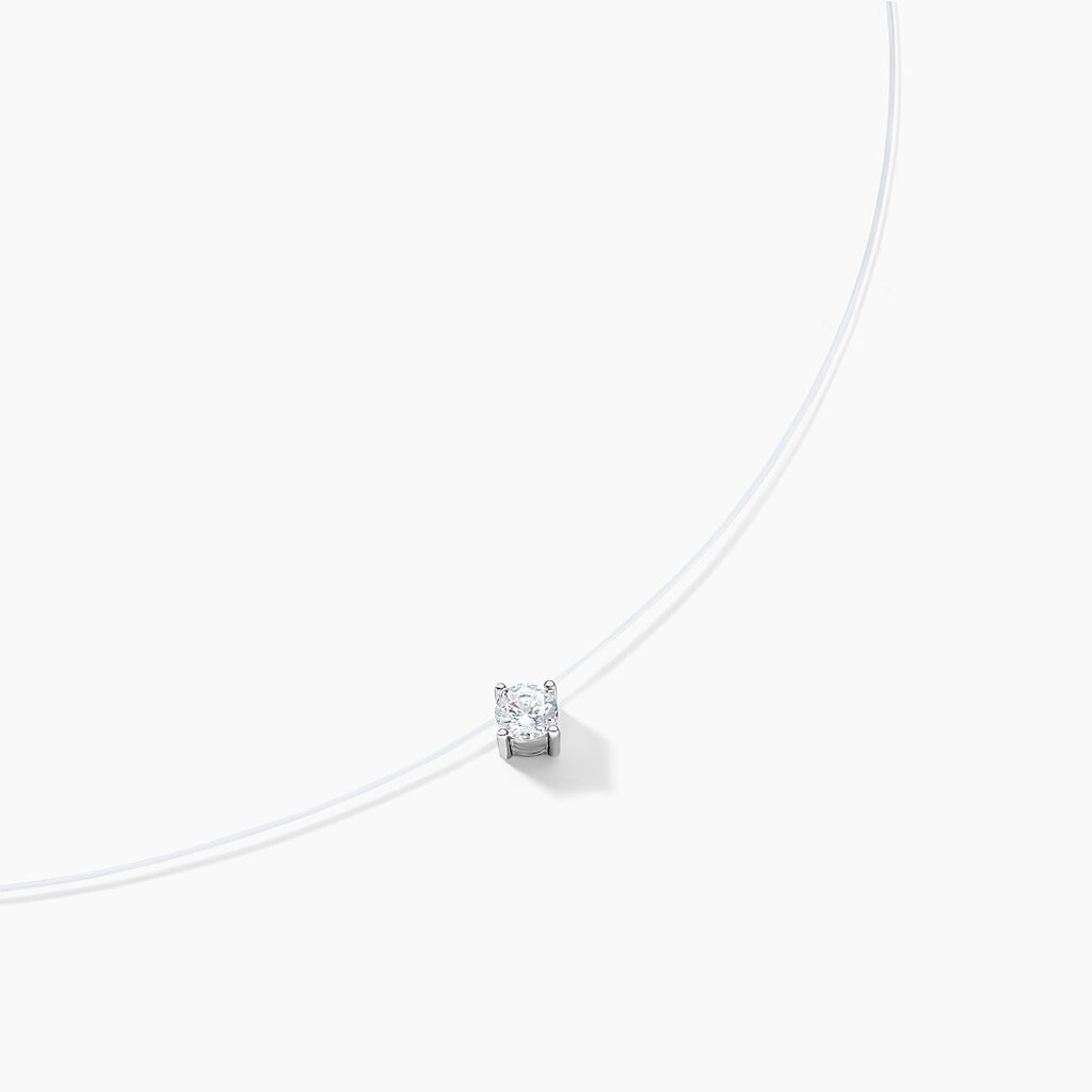 Collier Nylon Argent Blanc Oxyde - Colliers fantaisie Femme | Histoire d’Or