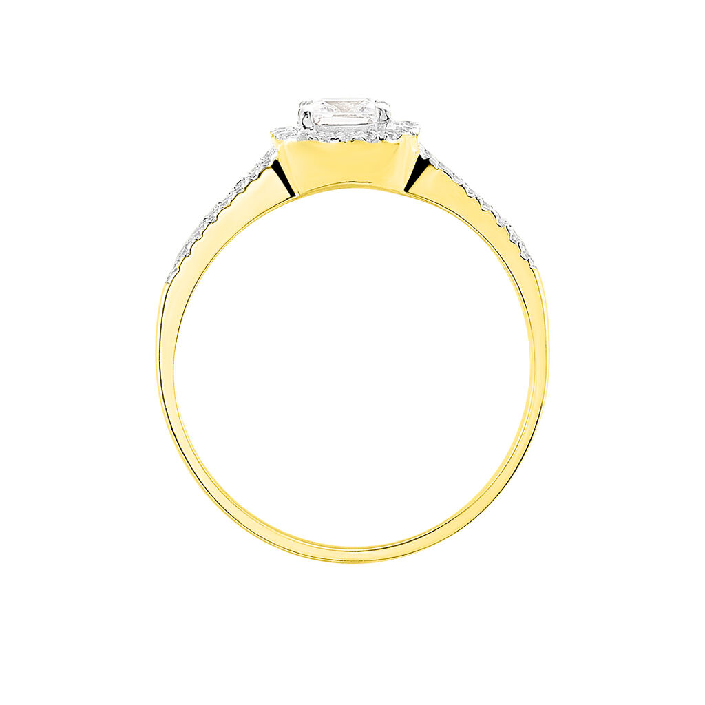 Bague Solitaire Armael Or Jaune Oxyde De Zirconium - Bagues solitaires Femme | Histoire d’Or