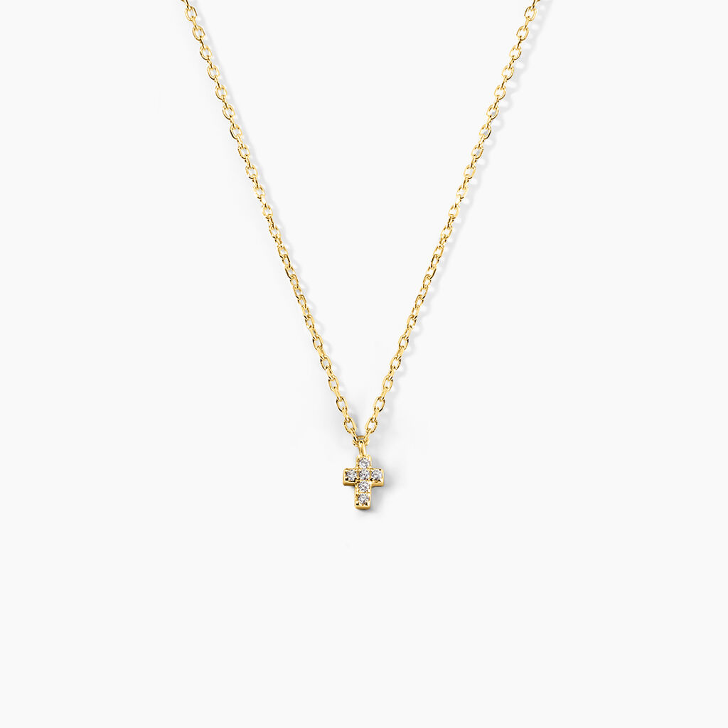 Collier Siem Argent Jaune Oxyde De Zirconium - Colliers fantaisie Femme | Histoire d&rsquo;Or