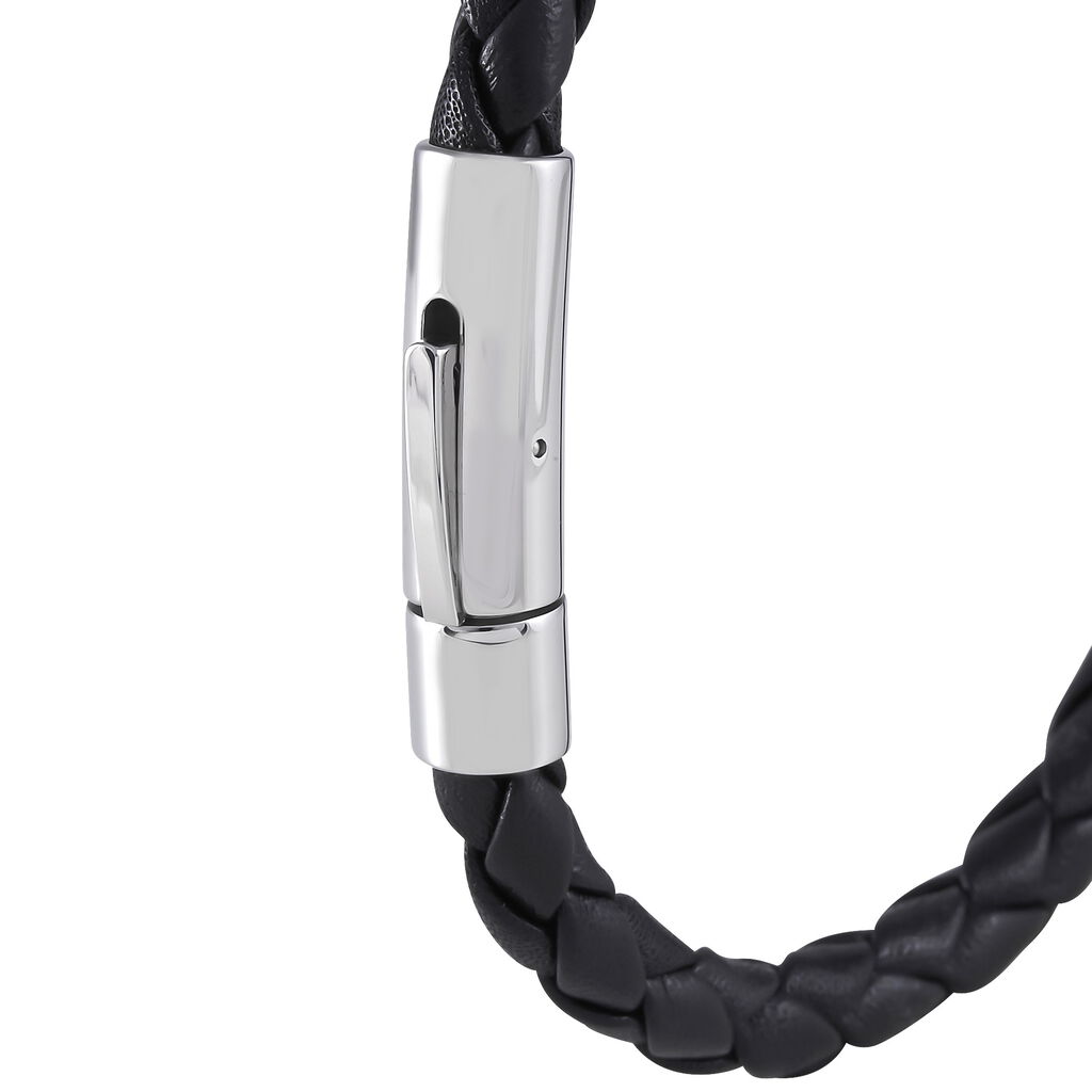 Bracelet Angelo Acier Blanc - Bracelets Cuir Homme | Histoire d&rsquo;Or