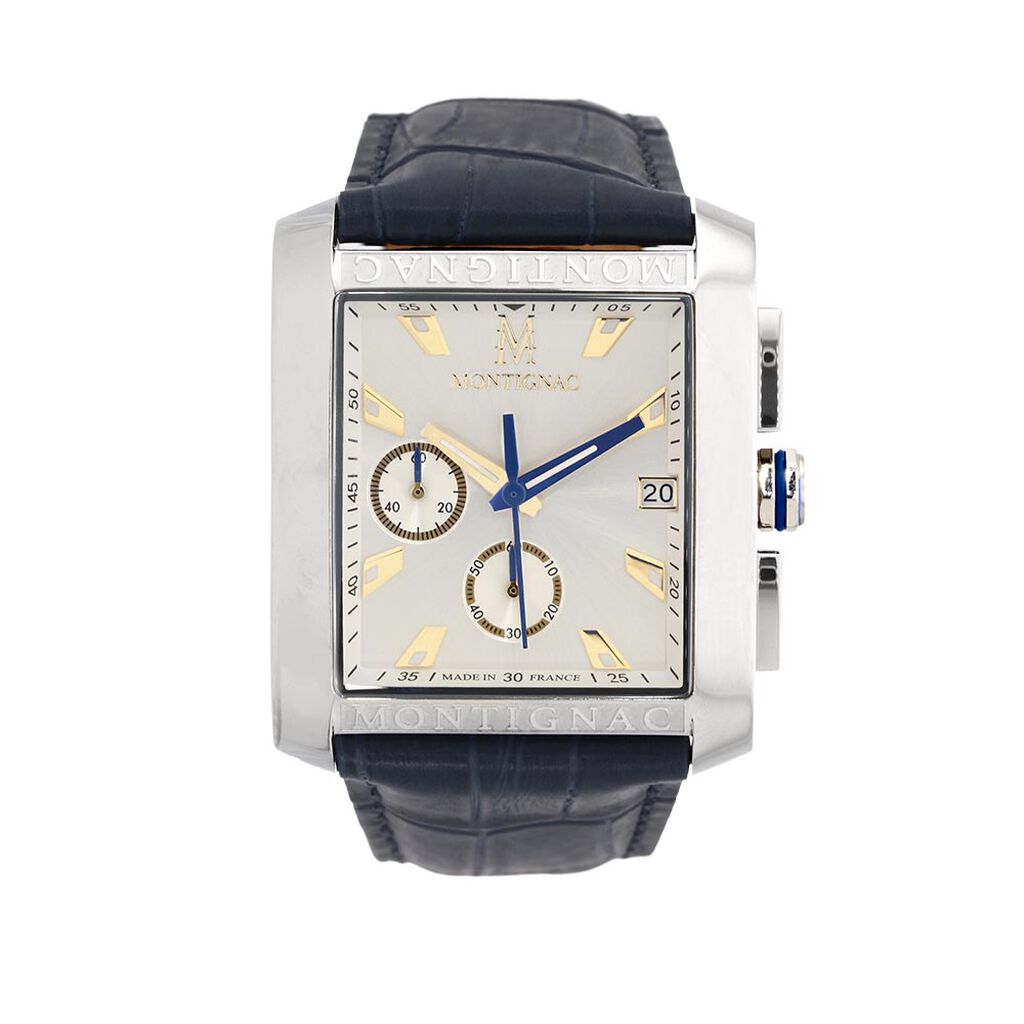 Montre Montignac Square Argenté - Montres Homme | Histoire d’Or