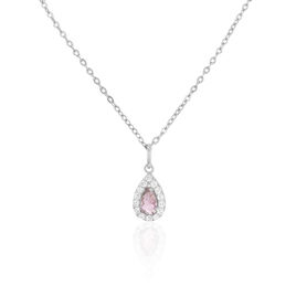 Collier Tania Argent Blanc Pierre De Synthese Et Oxyde De Zirconium - Colliers fantaisie Femme | Histoire d’Or