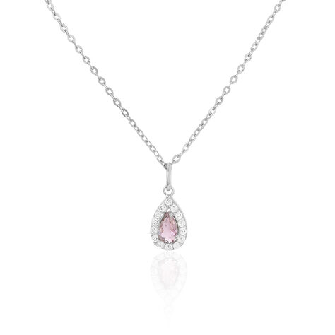 Collier Tania Argent Blanc Pierre De Synthese Et Oxyde De Zirconium - Colliers fantaisie Femme | Histoire d’Or