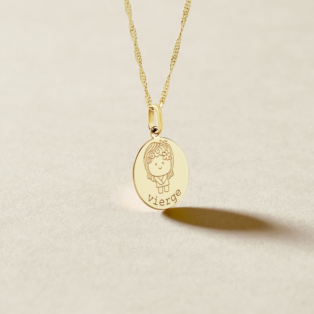 Pendentif Jannila Zodiaque Or Jaune - Cadeaux de naissance Enfant | Histoire d&rsquo;Or
