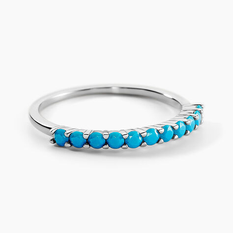 Bague Goddess Argent Blanc Turquoise - Bagues avec pierre Femme | Histoire d’Or