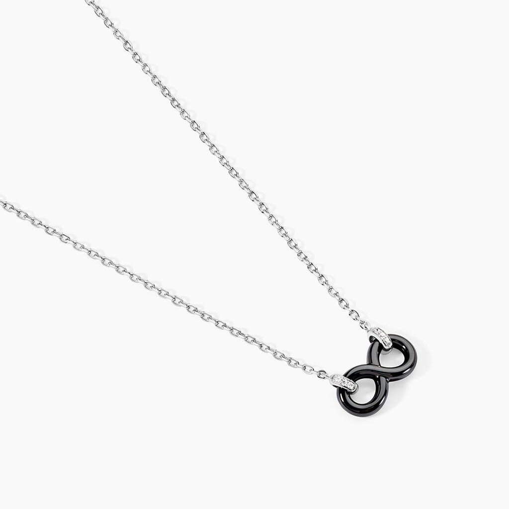 Collier Celinia Argent Blanc Céramique Et Oxyde De Zirconium - Colliers fantaisie Femme | Histoire d’Or