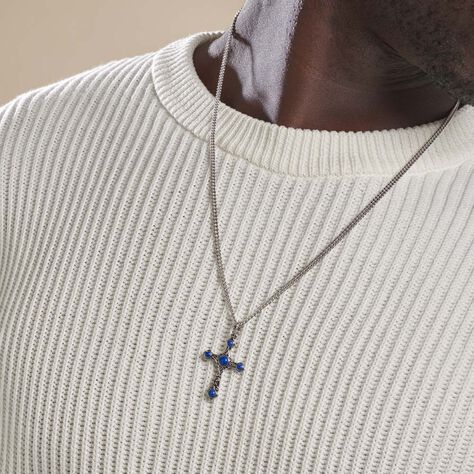 Collier Argent Blanc Aleksei - Colliers Homme | Histoire d’Or