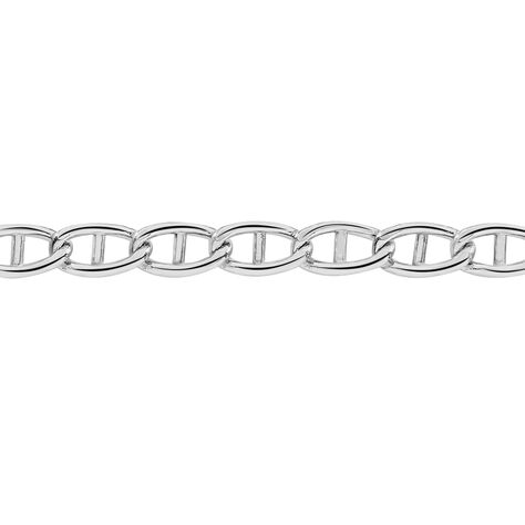 Cha&icirc;ne Capucin Or Blanc Maille Marine Plate - Chaines Femme | Histoire d&rsquo;Or