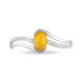 Bague Anja Or Blanc Citrine Et Diamant - Bagues solitaires Femme | Histoire d’Or