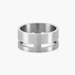 Bague Line Acier Blanc - Bagues fantaisie Homme | Histoire d&rsquo;Or