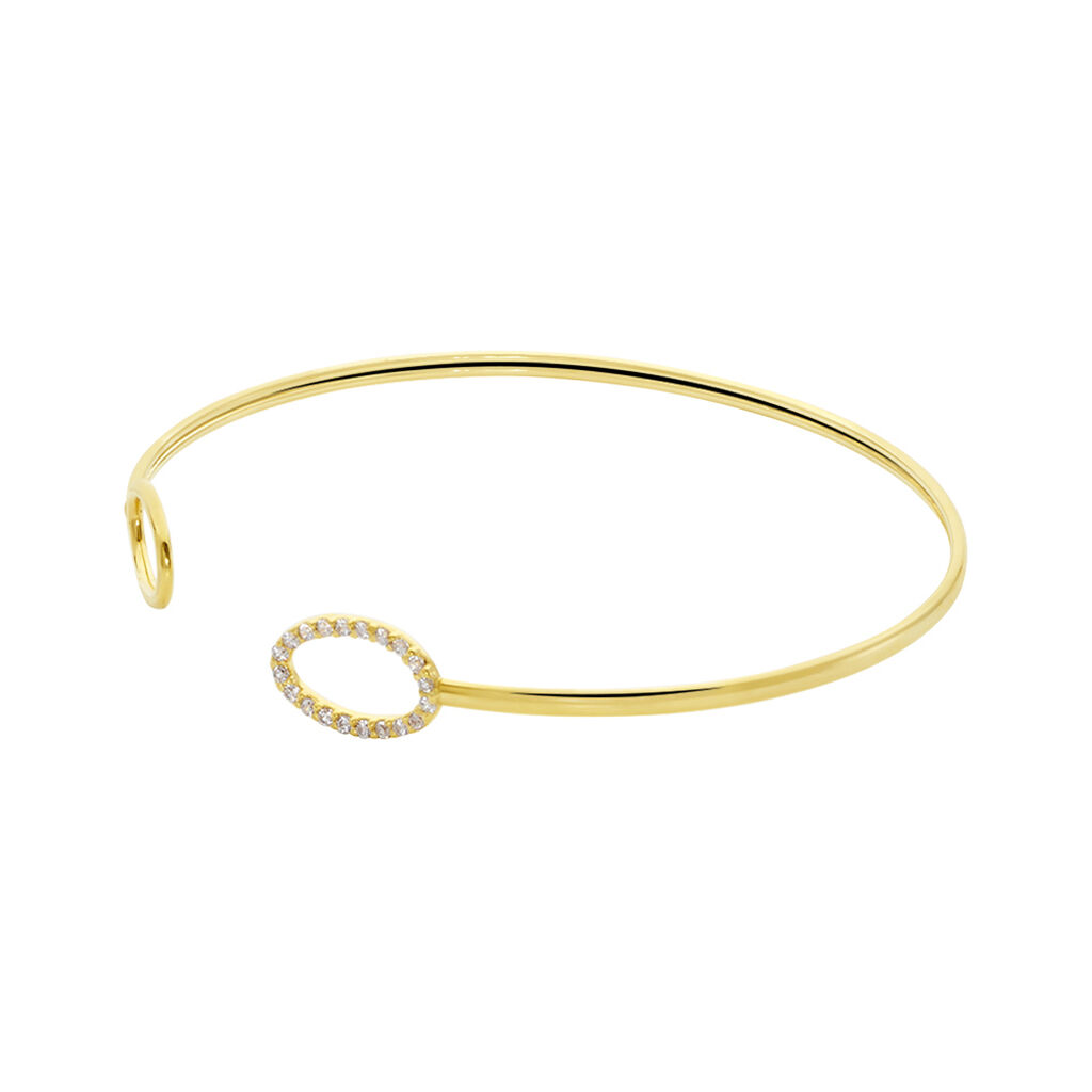 Bracelet Jonc Seth Or Jaune Oxyde De Zirconium - Bracelets joncs Femme | Histoire d’Or
