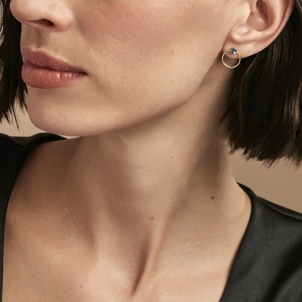 Créoles Kip Or Jaune Topaze - Boucles d'oreilles créoles Femme | Histoire d’Or