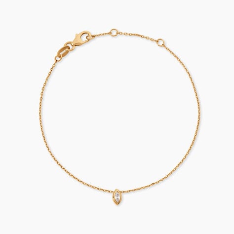 Bracelet Steffie Plaqu&eacute; Or Jaune Oxyde De Zirconium - Bracelets Femme | Histoire d&rsquo;Or