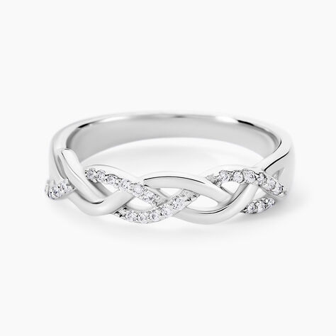 Bague Argent Blanc Cyriaca Oxydes De Zirconium - Bagues avec pierre Femme | Histoire d&rsquo;Or