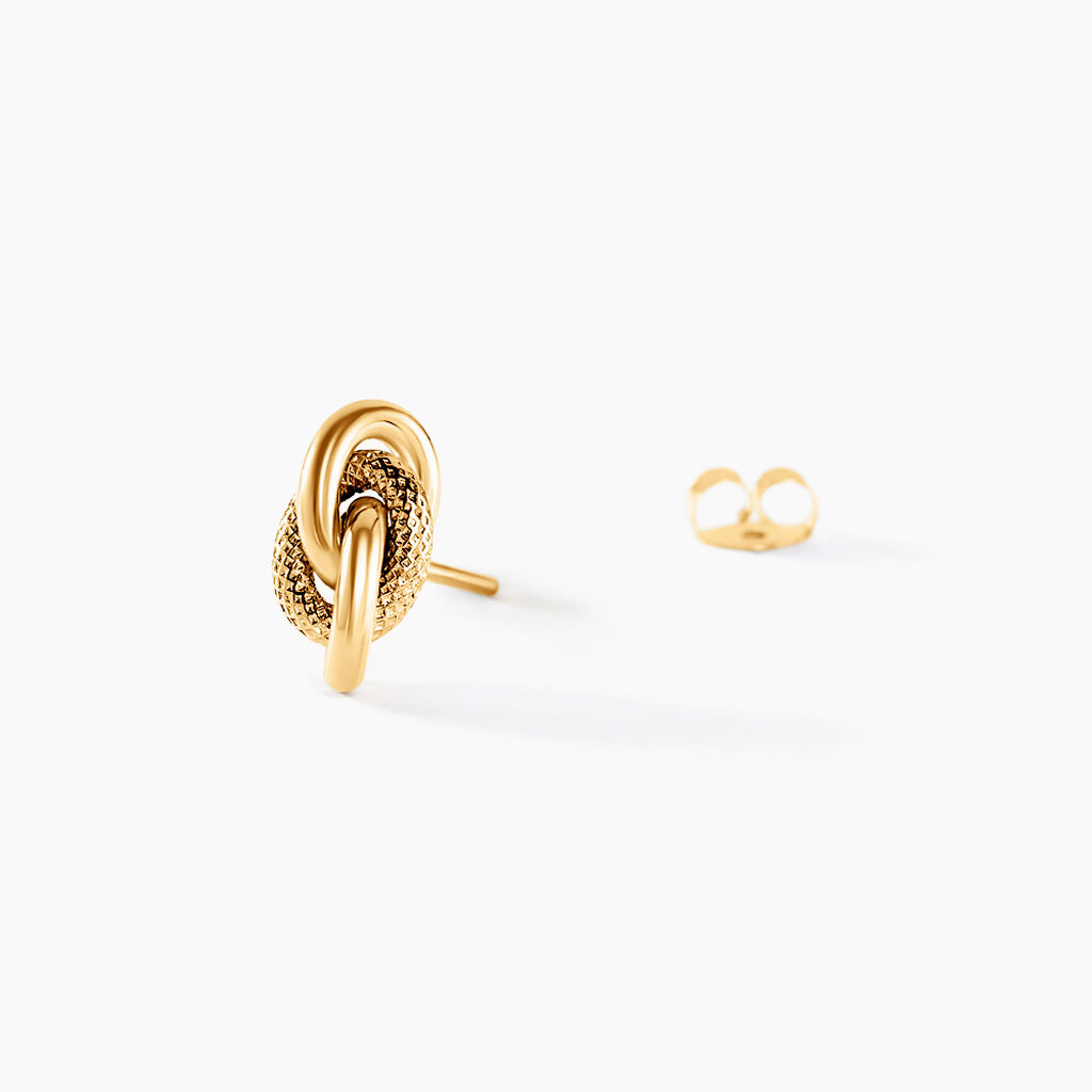 Boucles D'oreilles Puces Niko Or Jaune - Clous d'oreilles Famille | Histoire d’Or