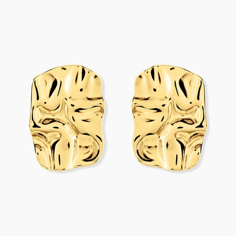 Boucles D'oreilles Puces Maelisa Acier Jaune Sans Pierre - Boucles d'oreilles fantaisie Femme | Histoire d&rsquo;Or