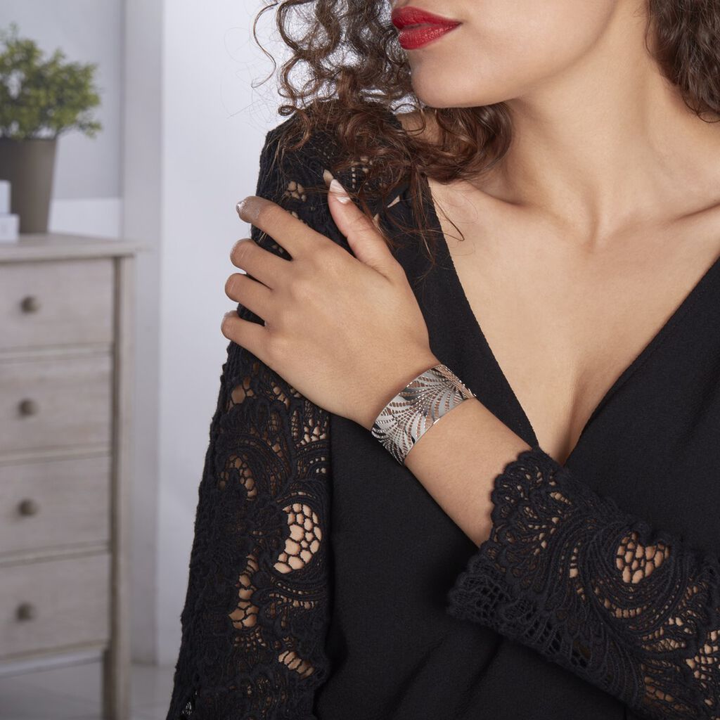 Bracelet Jonc Wilson Acier Blanc - Bracelets Femme | Histoire d’Or
